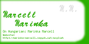 marcell marinka business card